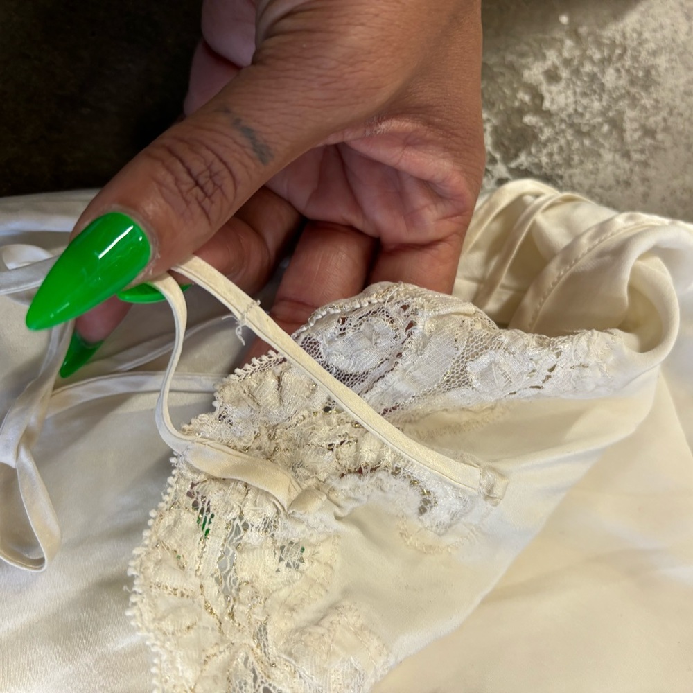 Valentino White Beaded Slip Dress - Picture 8 of 9